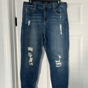 Liverpool Indigo Skinny Distressed Jean